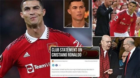 MU đưa ra tuyên bố thứ 2, bắt đầu các động thái pháp lý để sa thải Ronaldo