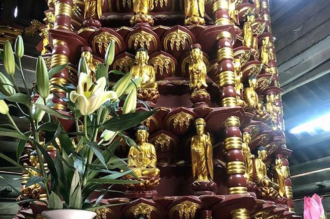 Tòa tháp 9 tầng ở Hải Dương chứa 162 tượng thếp vàng: Nhân lời tụng niệm lên 3.542.400 lần