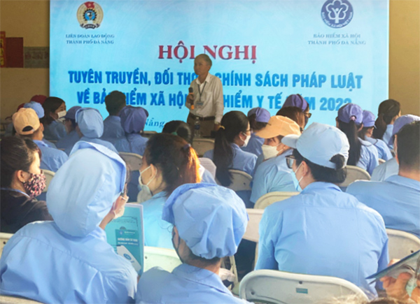 BHXH TP Đà Nẵng tổ chức tuyền truyền chính sách pháp luật về BHXH, BHYT cho công nhân trong các KCN năm 2022