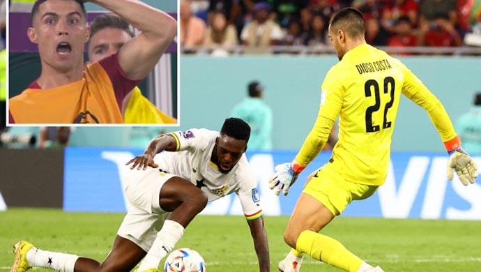 Ronaldo thót tim vì thủ môn Bồ Đào Nha suýt giúp Ghana có bàn gỡ