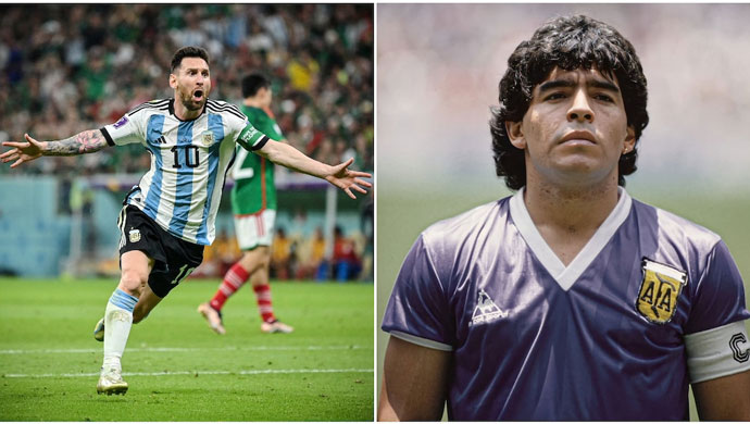 Messi cân bằng thành tích của Maradona tại World Cup