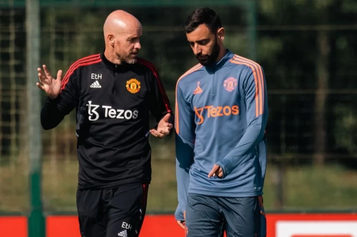 Erik ten Hag luôn một mực bảo vệ Bruno Fernandes