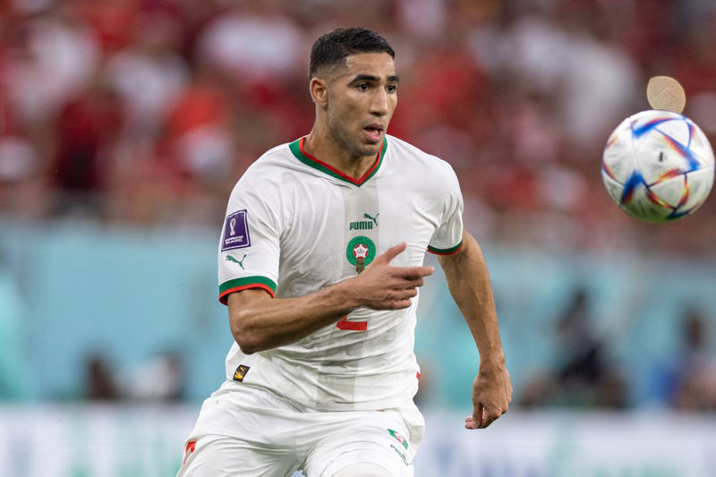 Hậu vệ phải: Achraf Hakimi (Morocco).
