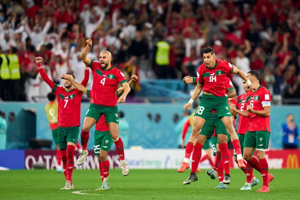 Morocco ăn mừng chiến thắng