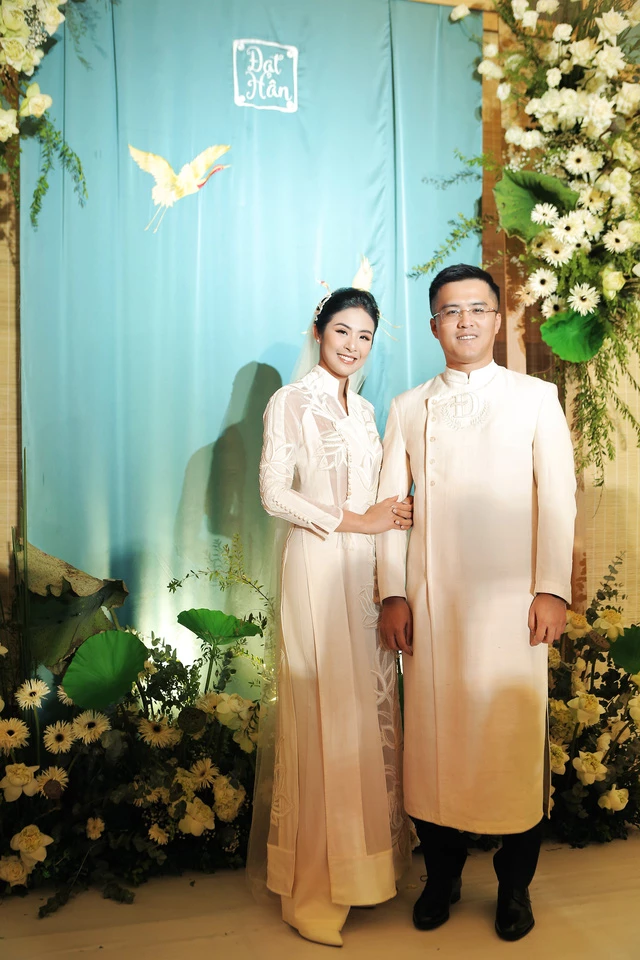 Ngọc Hân và ông xã Phú Đạt trong ngày cưới