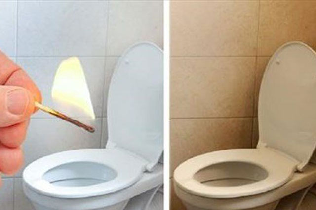 Vứt một que diêm đang bốc cháy vào bồn cầu: Công dụng tuyệt vời nhà nào cũng cần dùng đến