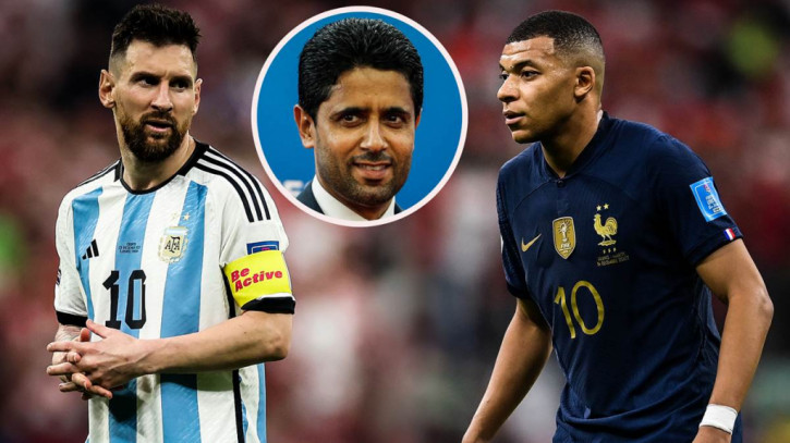 Chủ tịch PSG công khai ủng hộ Mbappe đánh bại Messi, vô địch World Cup 2022