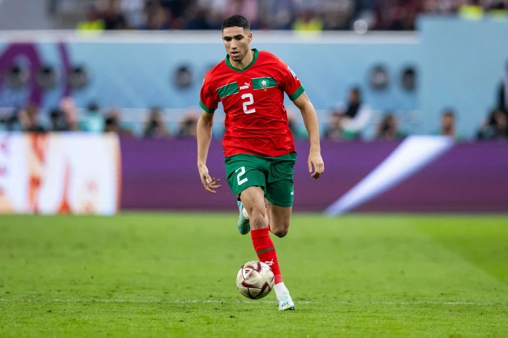 =6. Achraf Hakimi (Morocco, vận tốc tối đa: 35,29 km/h).