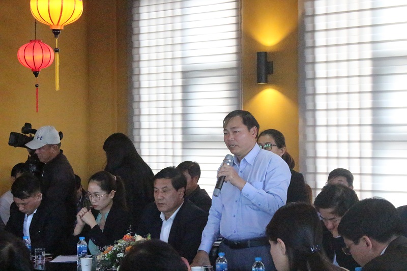 Ông Phạm Ngọc Thạch – Giám đốc HTX Sunfood Đà Lạt, phát biểu ý kiến.