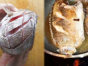 Mẹo rán cá giòn rụm, không bắn dầu, không nát da dính chảo