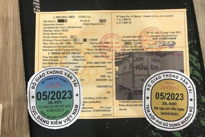 Cách nhận biết ôtô hết hạn đăng kiểm