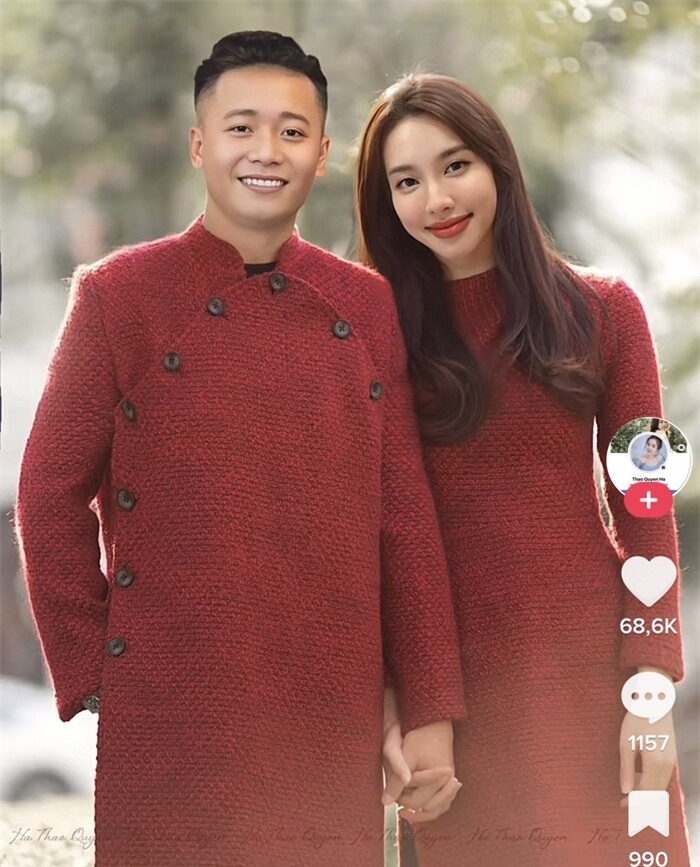 Thuỳ Tiên - Quang Linh Vlog háo hức sánh đôi cùng diện áo dài chúc Tết, sự thật khiến fan 'ngã ngửa' Ảnh 1