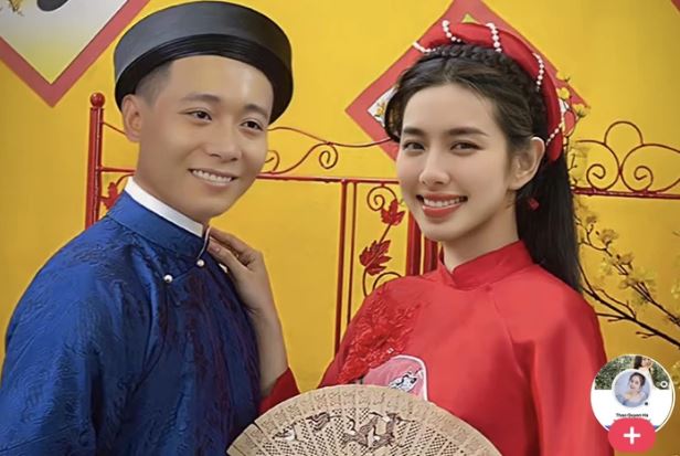 Thuỳ Tiên - Quang Linh Vlog háo hức sánh đôi cùng diện áo dài chúc Tết, sự thật khiến fan 'ngã ngửa'