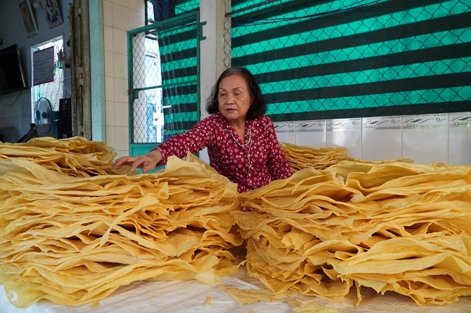 Làng nghề sản xuất tàu hũ ky ở thị xã Bình Minh, tỉnh Vĩnh Long bảo đảm nguồn cung cho thị trường Tết 