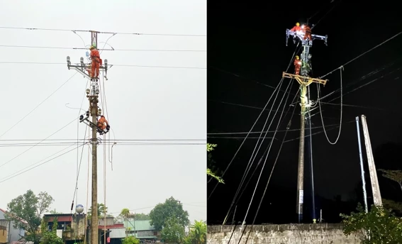 Công nhân các đơn vị trực thuộc PC Thanh Hóa đang thực hiện kiểm tra, rà soát và xử lý những khiếm khuyết trên lưới để đảm bảo cấp điện Tết 2023.
