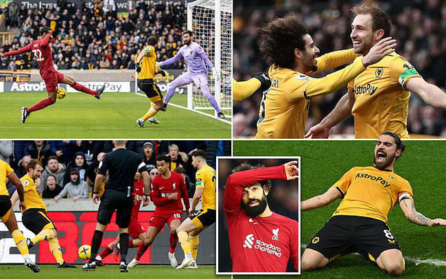 Vòng 22 Ngoại hạng Anh: Liverpool đại bại trước Wolverhampton