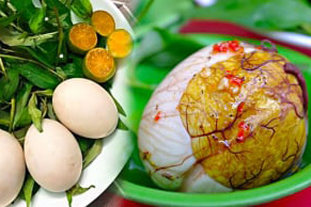 Phần bổ nhất của trứng vịt lộn mà trứng thường không có, nhiều người bỏ đi vì sợ