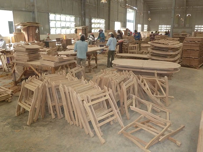 A wood factory in Vietnam.