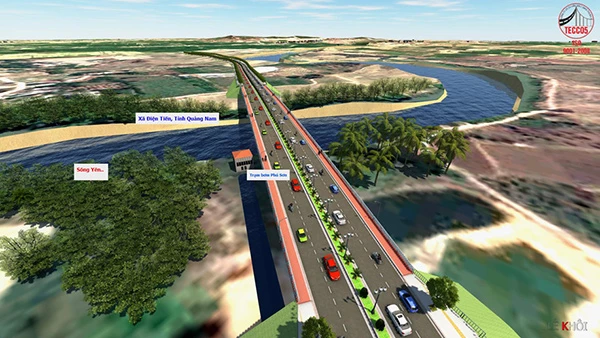 Phối cảnh dự án xây dựng cầu Quảng Đà và đường dẫn đầu cầu