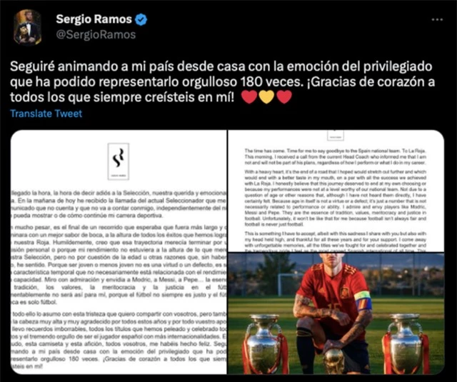 Sergio Ramos chia tay đội tuyển Tây Ban Nha - Ảnh 1.