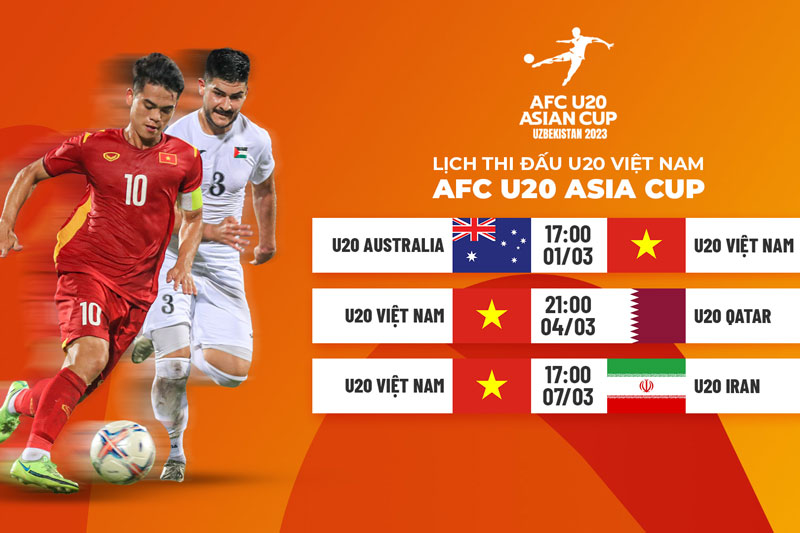 Lịch thi đấu U20 Việt Nam tại VCK U20 châu Á: Thử thách cho tham vọng World Cup