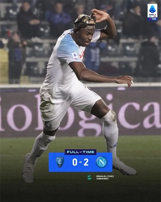 Thắng Empoli, Napoli củng cố ngôi đầu Serie A - Ảnh 1.