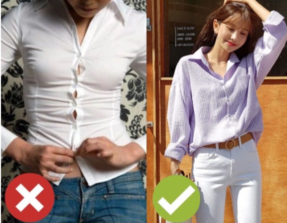 4 sai lầm khi mặc áo sơ mi chị em cần thận trọng