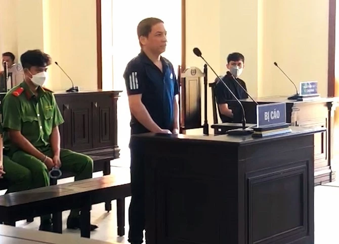 Bị cáo Võ Ngọc Tuấn tại phiên xét xử ngày 7/3.