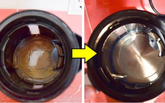 Dùng ấm siêu tốc cả năm bị gỉ sét, đóng cặn bẩn độc hại, cho 1 thứ này vào là sạch bong như mới