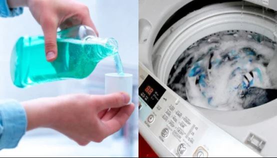 Đổ nửa cốc nước súc miệng vào máy giặt, việc làm tưởng vô ích nhưng mang lại kết quả tuyệt vời