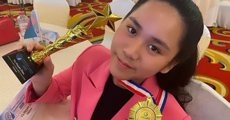 Hoa hậu Bella Vũ nhận giải thưởng của Diễn đàn Nghị viện Thanh niên Toàn cầu 2023 