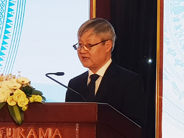 Phó Chủ tịch VCCI Việt Nam Võ Tân Thành phát biểu tại buổi gặp mặt chiều 21/3