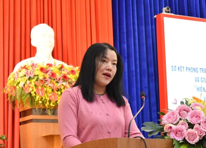 Bà Trần Thị Vũ Loan – Phó Chủ tịch UBND TP Đà Lạt, phát biểu tại hội nghị.