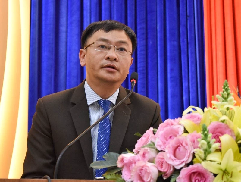 Ông Đặng Quang Tú - Phó Bí thư Thường trực Thành ủy Đà Lạt, phát biểu tại hội nghị.