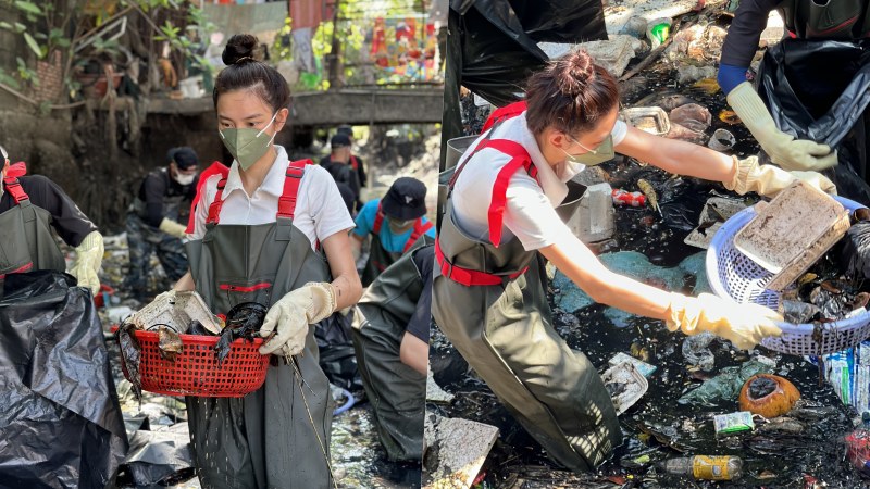 Hoa hậu nhiều nghề nhất Việt Nam: Hết chạy xe công nghệ, Thuỳ Tiên tiếp tục nhặt rác
