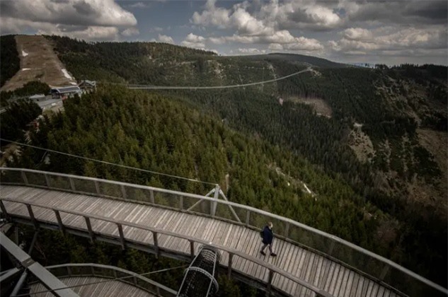 cận cảnh cây cầu treo đi bộ dài nhất thế giới
