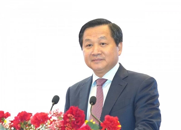 Phó Thủ tướng Lê Minh Khái phát biểu tại Đại hội Đại biểu Hiệp hội Doanh nghiệp nhỏ và vừa Việt Nam.