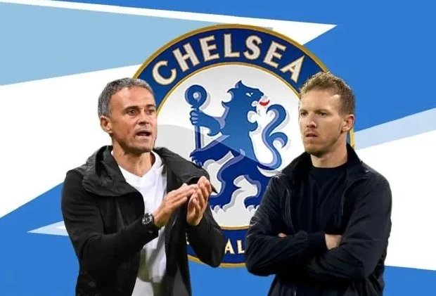 Chelsea ưu tiên Julian Nagelsmann (phải) hơn Frank Lampard