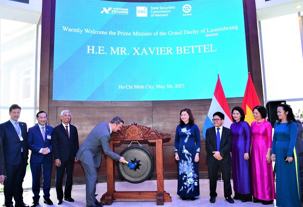 Thủ tướng Luxembourg thăm Sở Giao dịch chứng khoán TP Hồ Chí Minh
