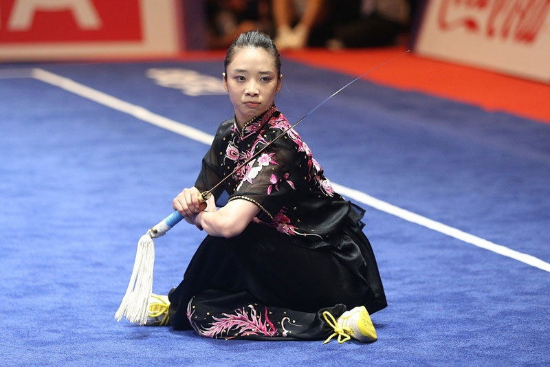 Hoa khôi wushu Dương Thúy Vi có HCV đầu tiên tại SEA Games 32