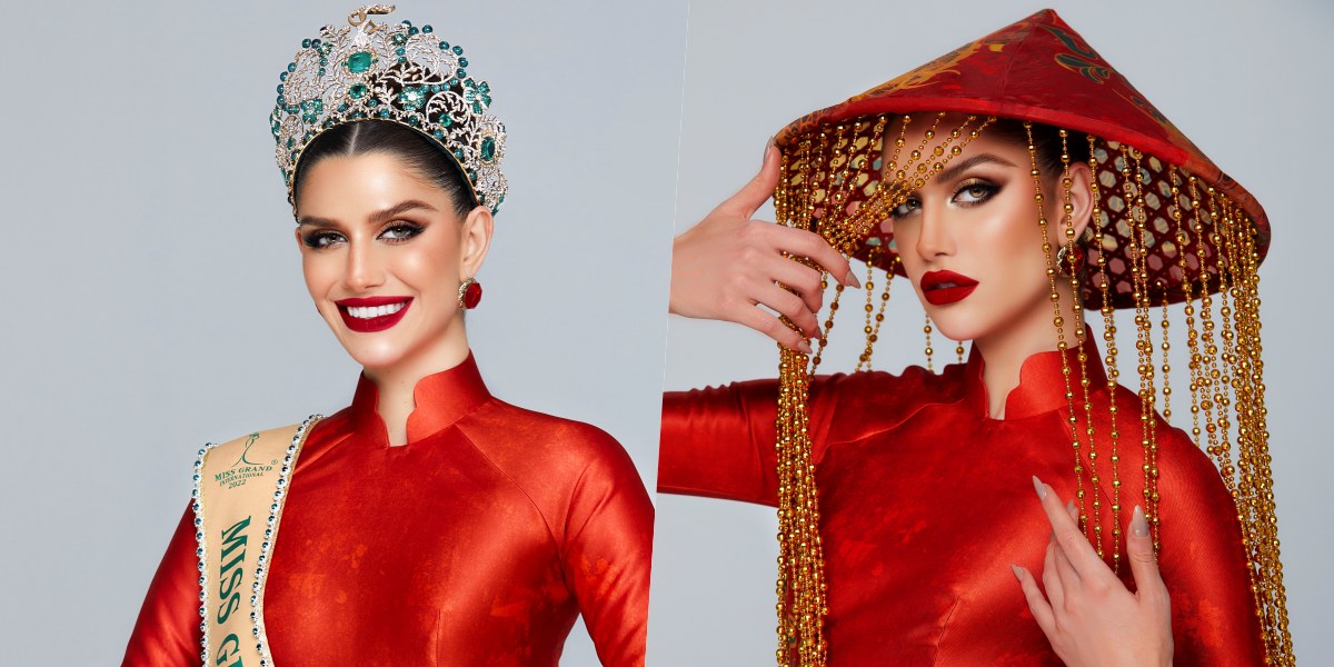 “Hoa hậu đẹp nhất thế giới” đổi vương miện thành nón lá Việt Nam