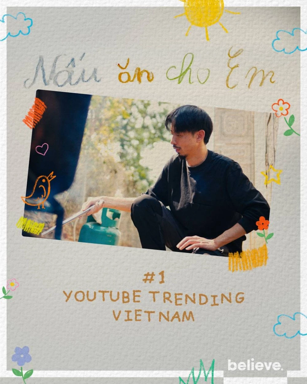 Nấu Ăn Cho Em trở thành MV thứ 16 của Đen giành Top 1 Trending YouTube 