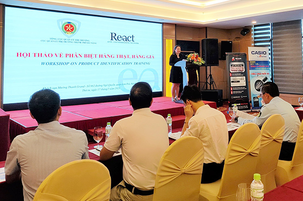 Hội thảo tập huấn phân biệt hàng thật - hàng giả do Cục QLTT Đà Nẵng phối hợp với Công ty React Việt Nam tổ chức ngày 17/5