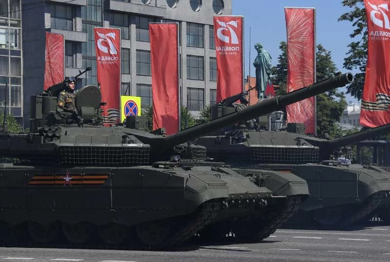 Xe tăng T-90M tại lễ duyệt binh ở Moskva. Ảnh: Sputnik