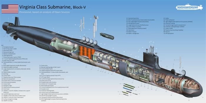 Tàu ngầm Arizona không phải là một chiến hạm bình thường như những chiếc thuộc lớp Virginia khác, nó mang trong mình một cải tiến đặc biệt, nhờ đó được phân loại thuộc Block V.