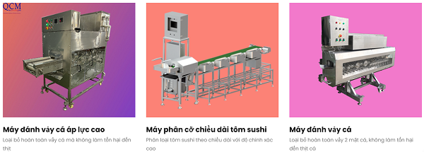 QCM - Doanh nghiệp công nghệ chuyên sản xuất thiết bị, máy móc ngành thủy sản, thực phẩm