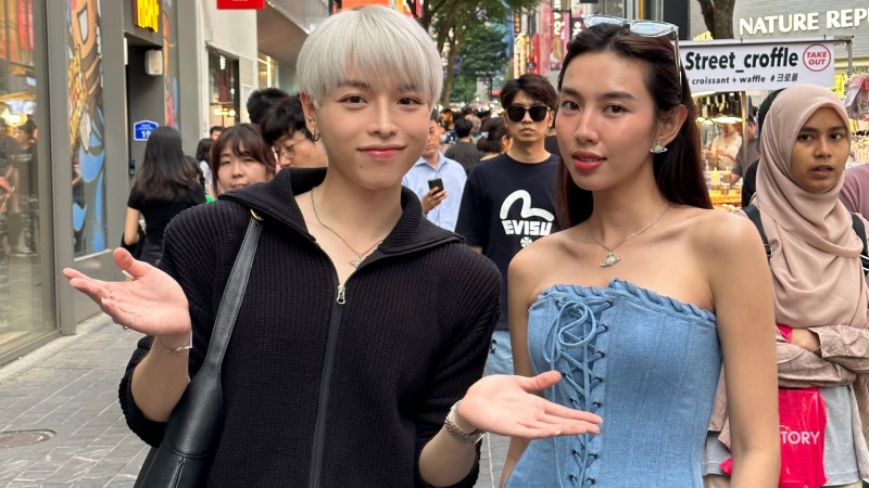 Hoa hậu Thùy Tiên nhí nhố bên Đức Phúc tại Hàn Quốc 