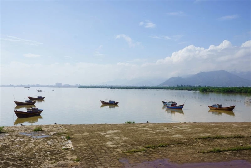 Một phần nhỏ của đầm Thị Nại được sử dụng làm cảng biển (cảng Quy Nhơn). Ảnh: Nam Nguyen.