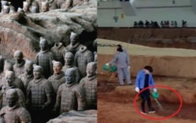 Vì sao phải tưới nước lên mặt đất trong khu di tích binh đoàn đất nung Tần Thủy Hoàng?