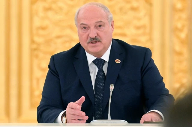 Tổng thống Alexander Lukashenko. Ảnh: AP.